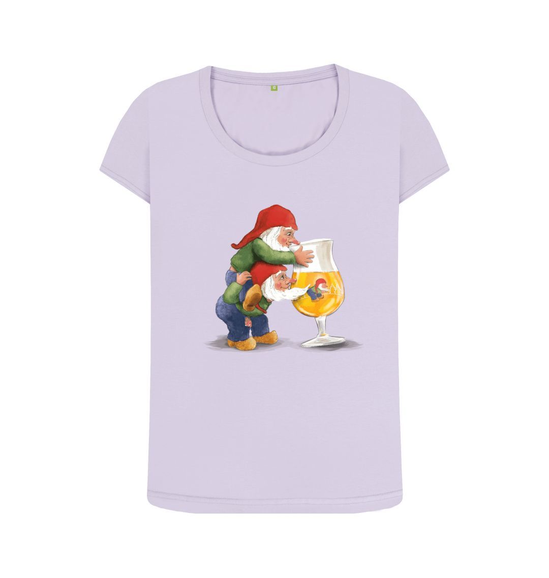 Violet Gnomes Drinking La Chouffe Women's Scoop Neck T-Shirt