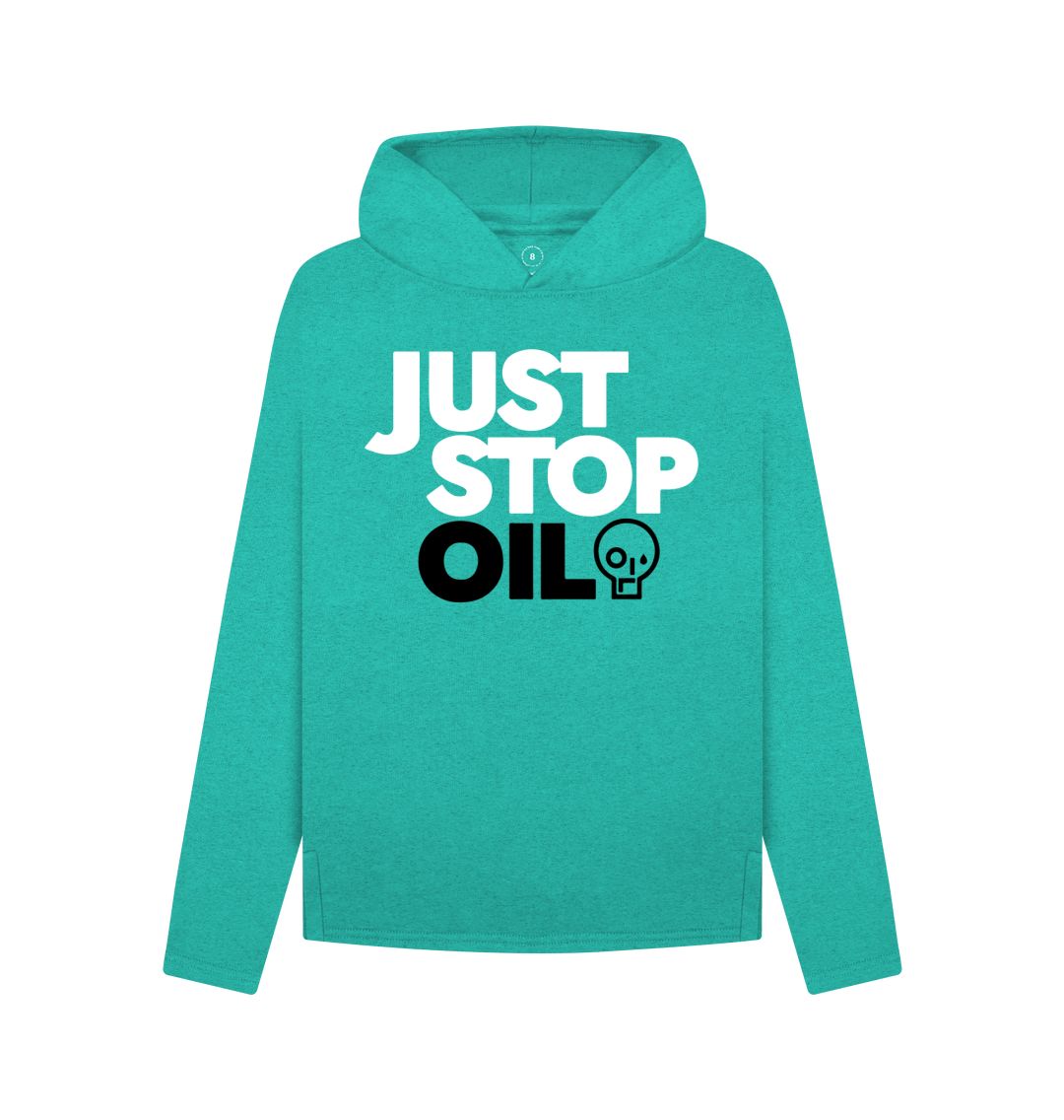 Seagrass Green Just Stop Oil Women's Remill Relaxed Fit Hoodie