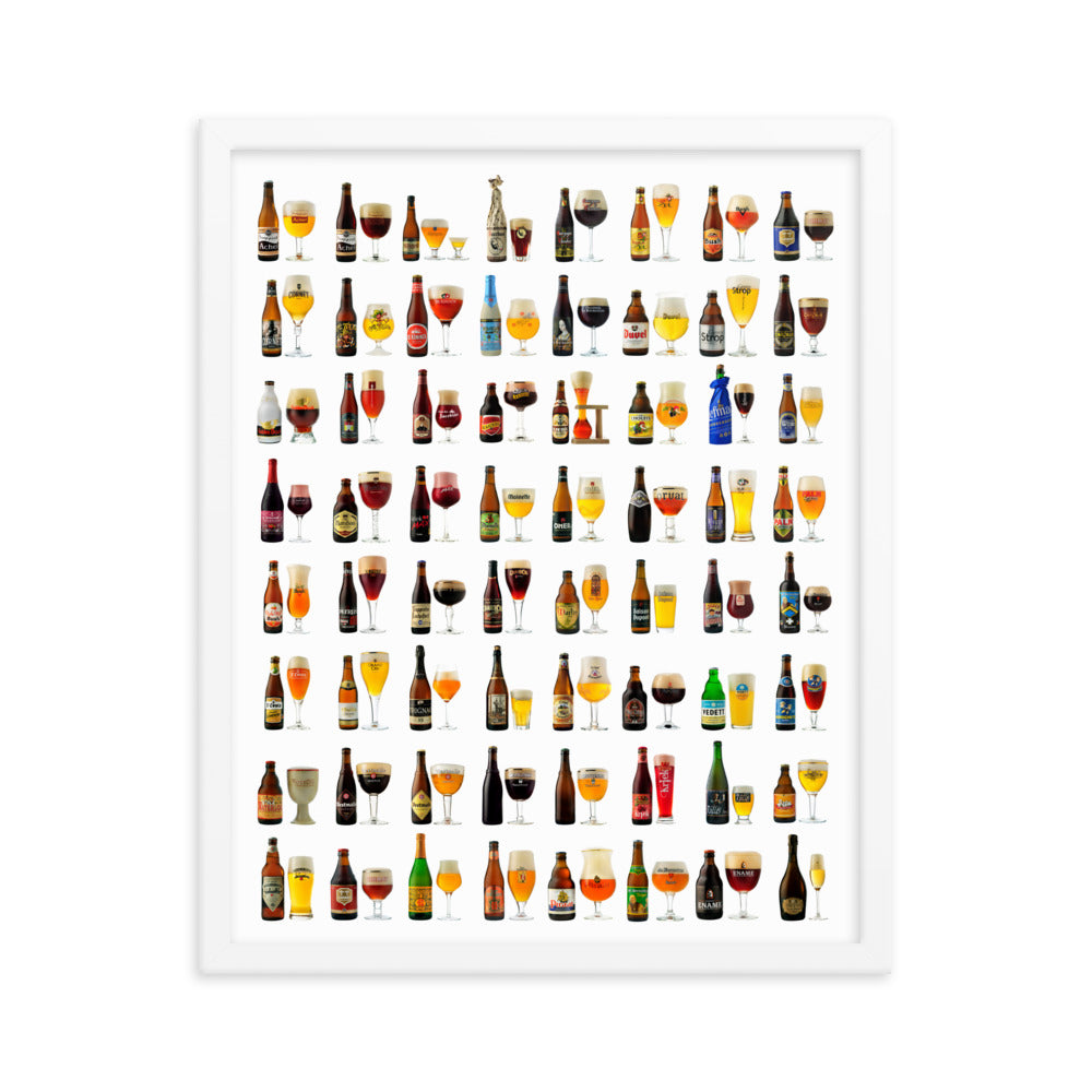 Belgian Beers Framed Photo Paper Poster
