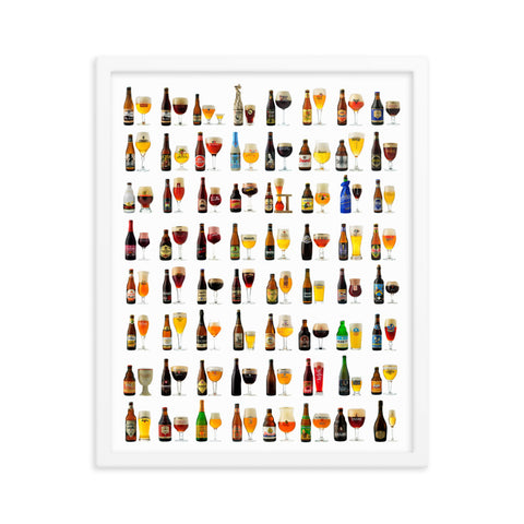 Belgian Beers Framed Photo Paper Poster