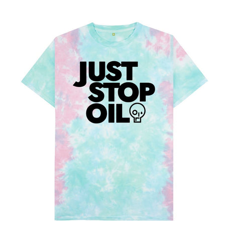 Pastel Tie Dye Just Stop Oil Men's Tie Dye T-shirt