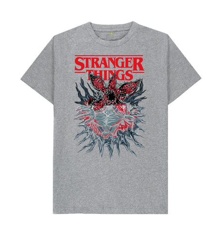 Athletic Grey Stranger Things Demogorgon Cotton T-Shirt