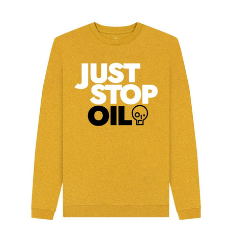 Sunflower Yellow Just Stop Oil Men's Remill Sweatshirt