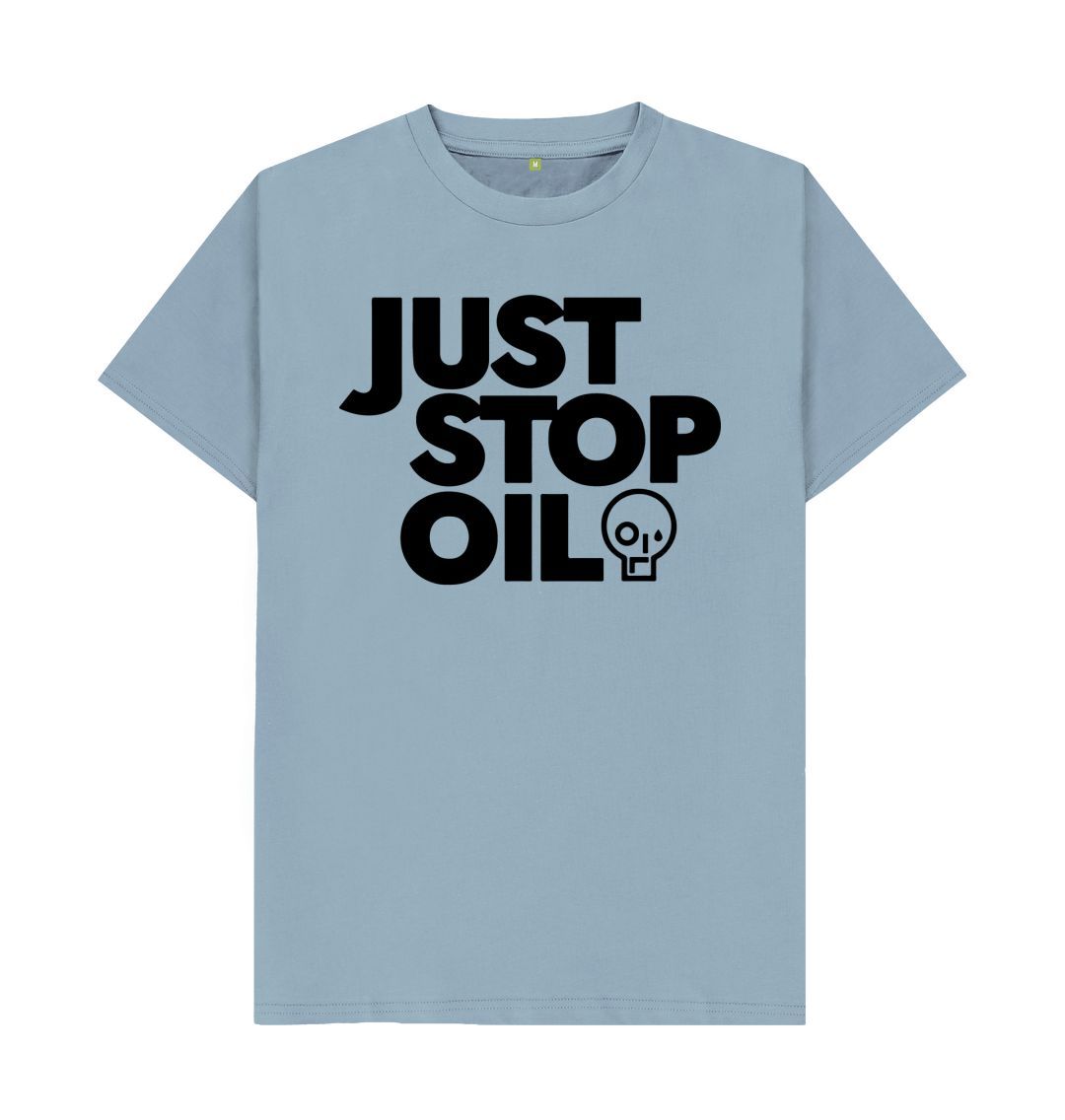 Stone Blue Just Stop Oil 2 Men's T-Shirt