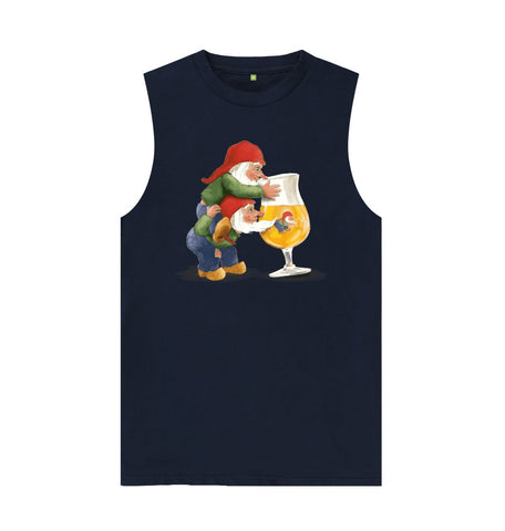 Navy Blue Gnomes Drinking La Chouffe Men's Vest