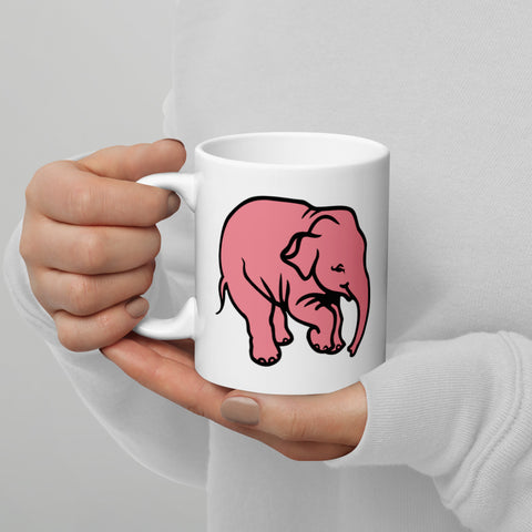 Delirium Tremens Pink Elephants Mug - White