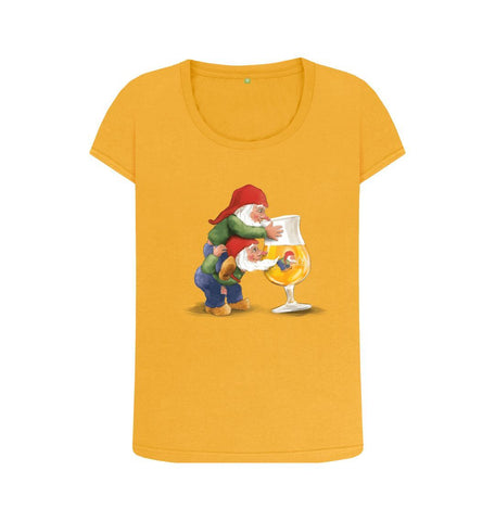 Mustard Gnomes Drinking La Chouffe Women's Scoop Neck T-Shirt