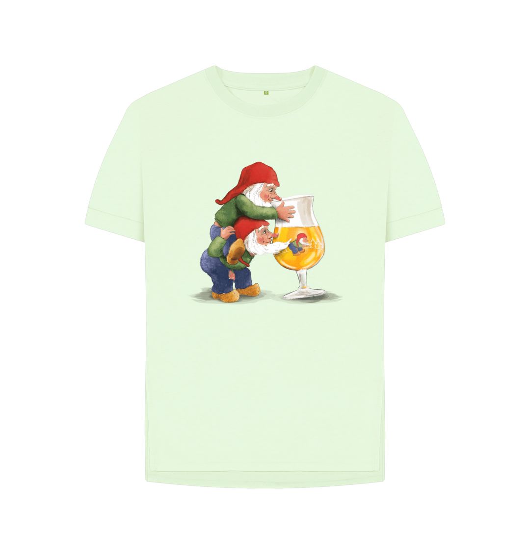 Pastel Green Gnomes Drinking La Chouffe Women's Relaxed Fit Tee