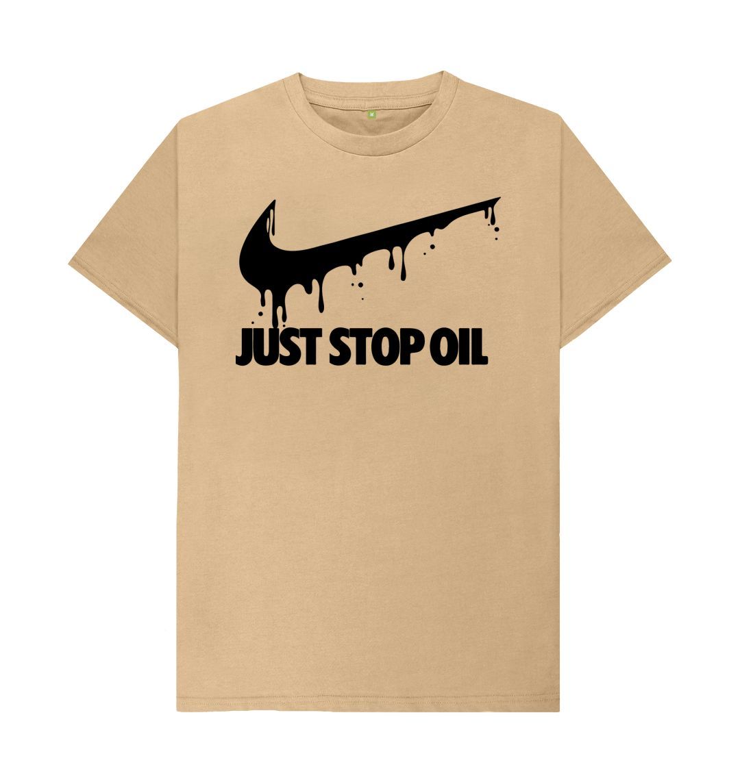 Sand Just Stop Oil Swoosh Men's T-Shirt