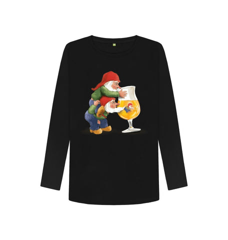 Black Gnomes Drinking La Chouffe Women's Long Sleeve T-Shirt
