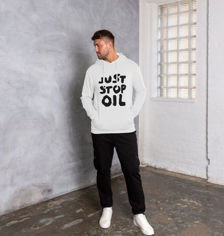 Just Stop Oil Double Sided Men's Organic Cotton Hoodie