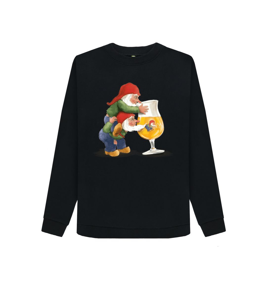 Black Gnomes Drinking La Chouffe Women's Crewneck Sweater