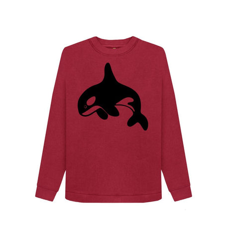 Cherry Orca Women's Crewneck Sweater