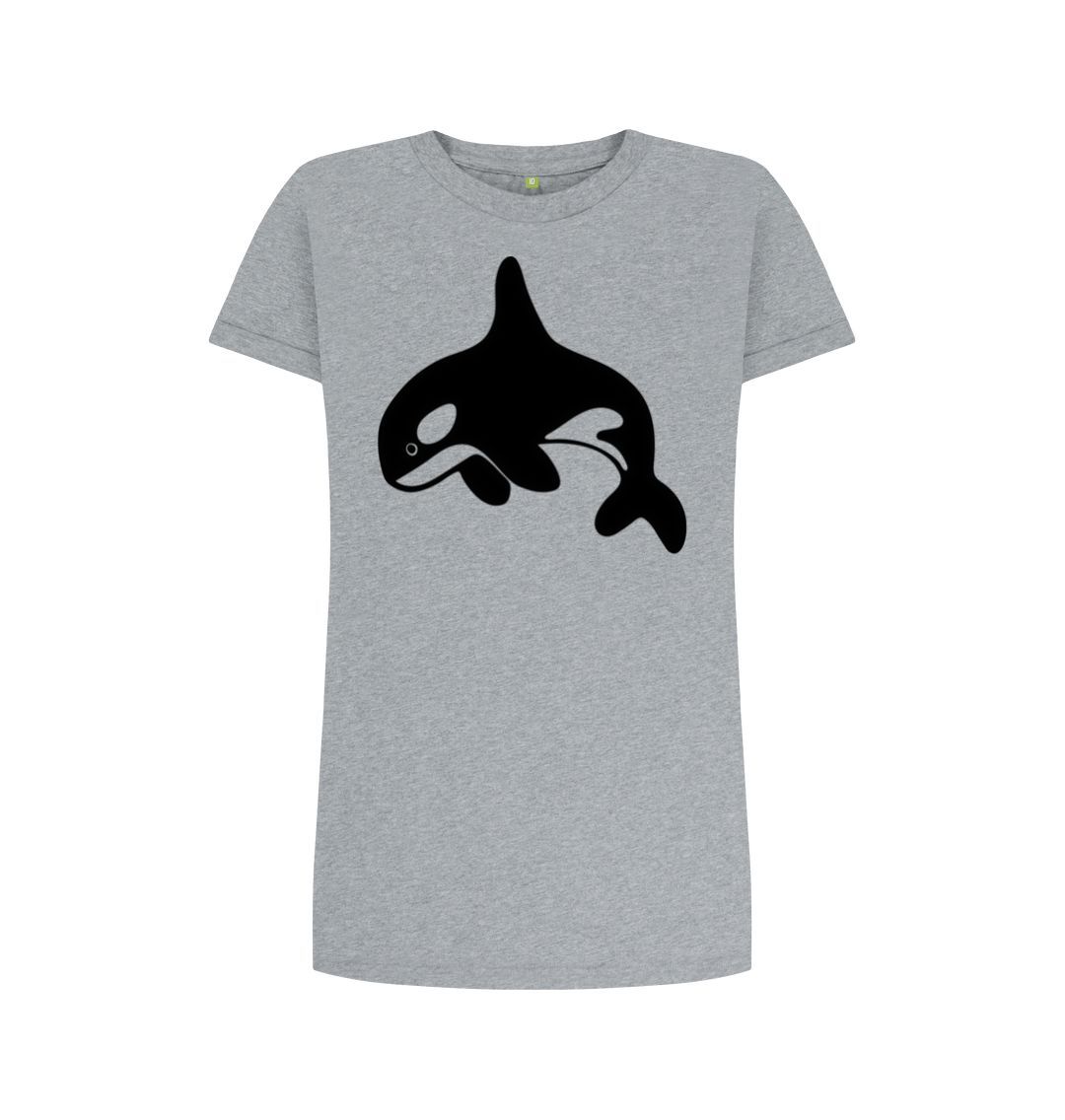 Athletic Grey Orca Women's T-Shirt Dress