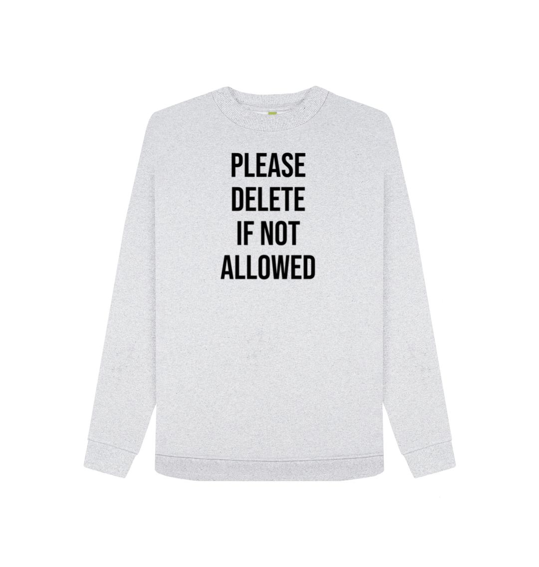 Grey Please Delete Women's Remill Sweater
