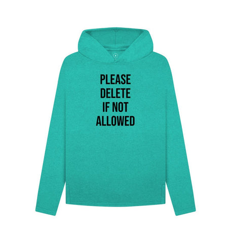 Seagrass Green Please Delete Women's Remill Relaxed Fit Hoodie