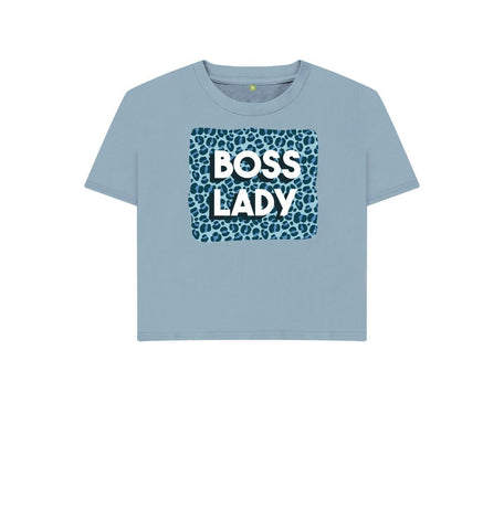 Stone Blue Boss Lady Women's Boxy Tee