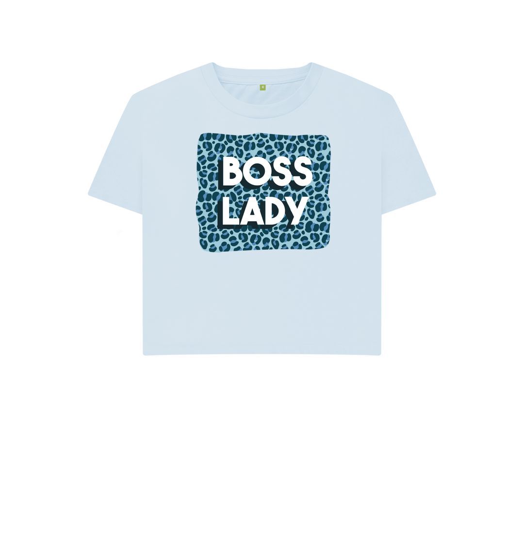 Sky Blue Boss Lady Women's Boxy Tee
