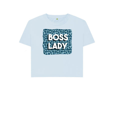Sky Blue Boss Lady Women's Boxy Tee