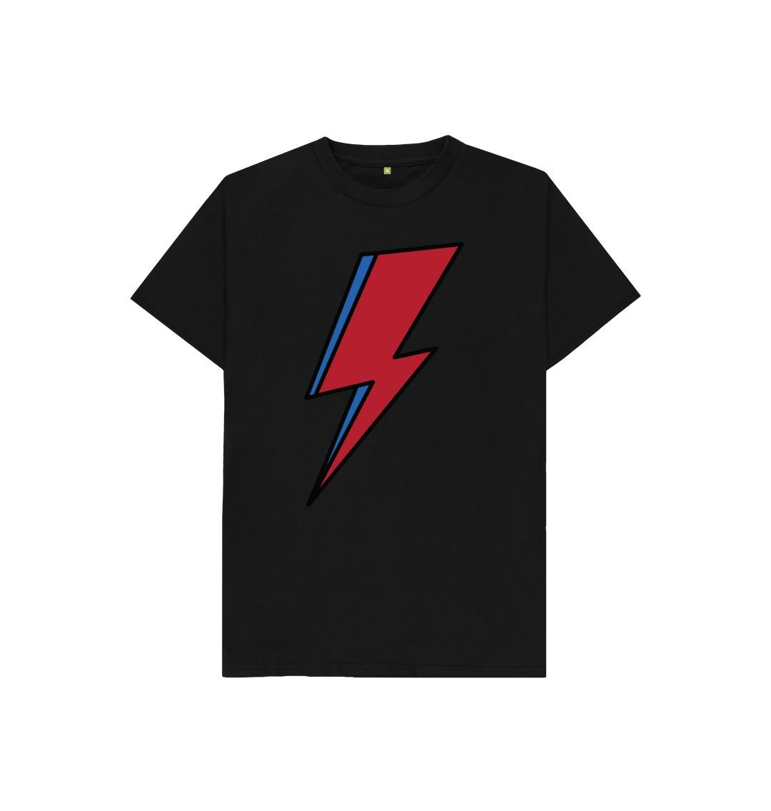 Black Lightning Bolt Kids T-Shirt