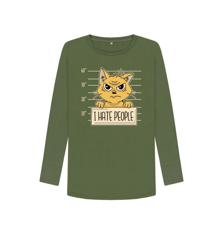 Khaki I Hate People Women's Long Sleeve T-Shirt