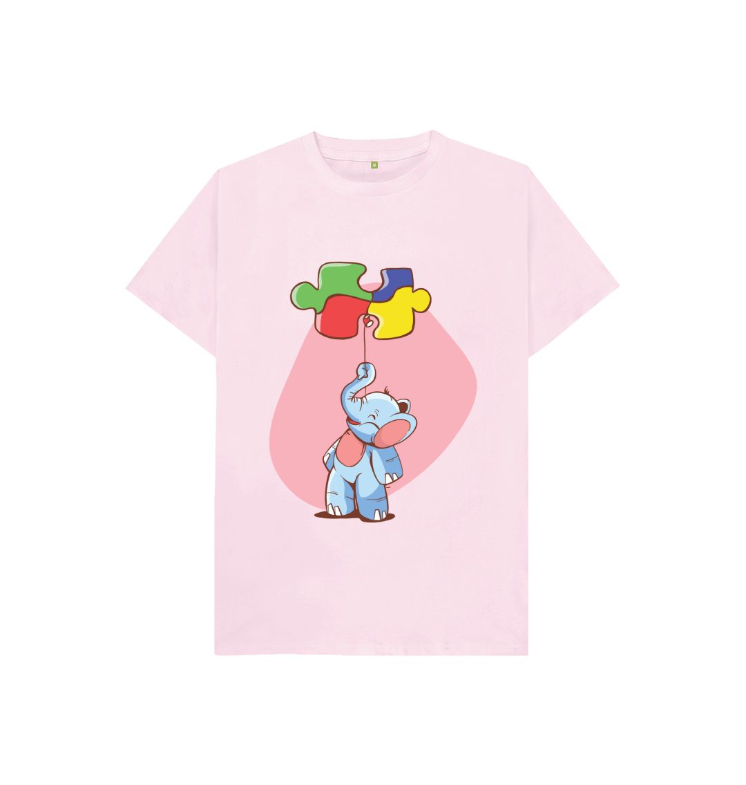 Pink Elephant Balloon Puzzle Kids T-Shirt