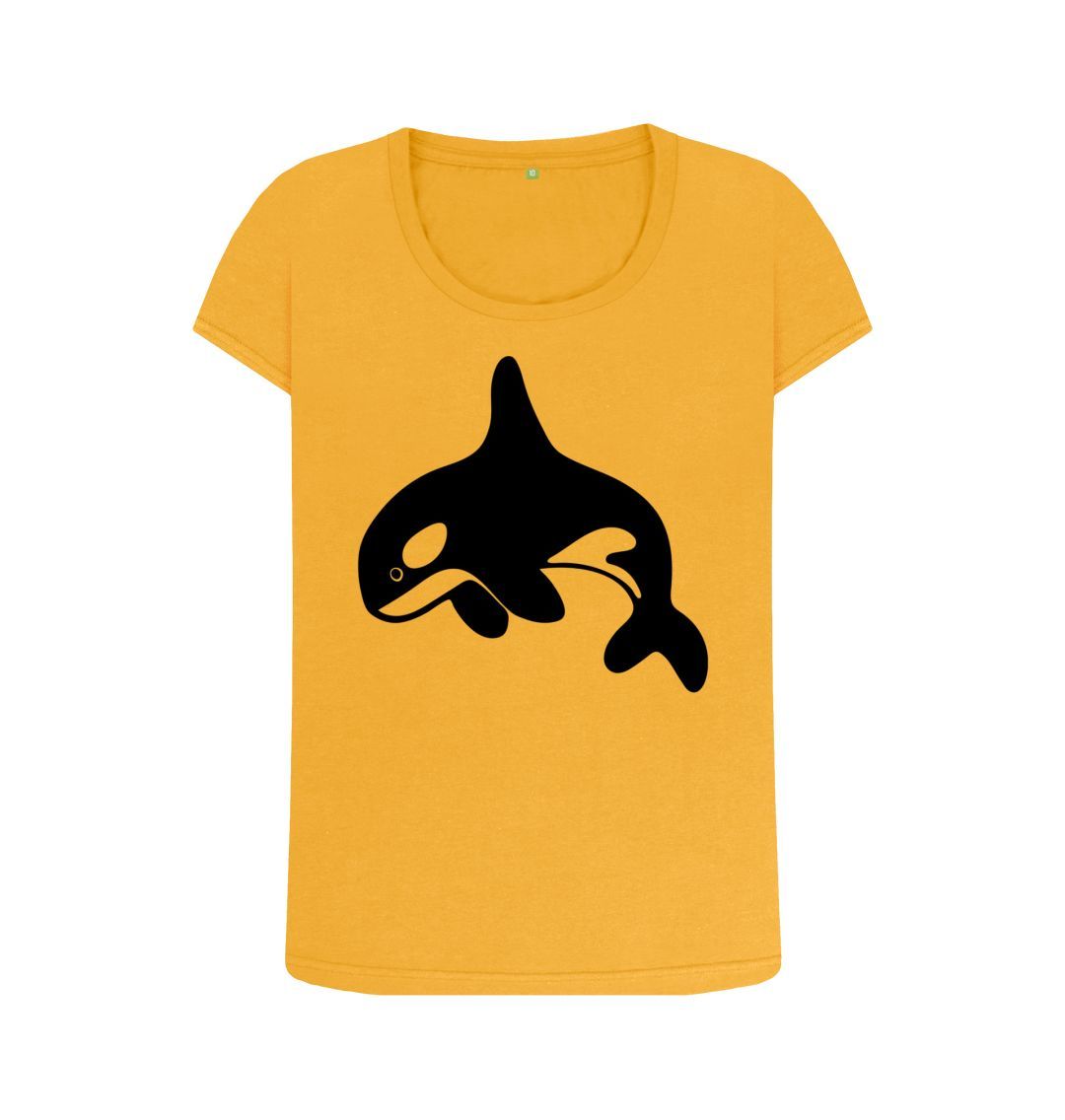 Mustard Orca Women's Scoop Neck T-Shirt