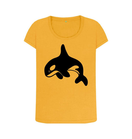 Mustard Orca Women's Scoop Neck T-Shirt