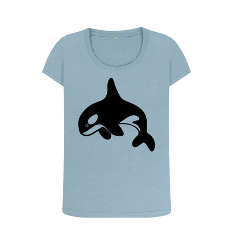Stone Blue Orca Women's Scoop Neck T-Shirt