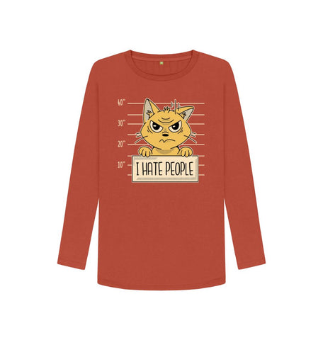 Rust I Hate People Women's Long Sleeve T-Shirt