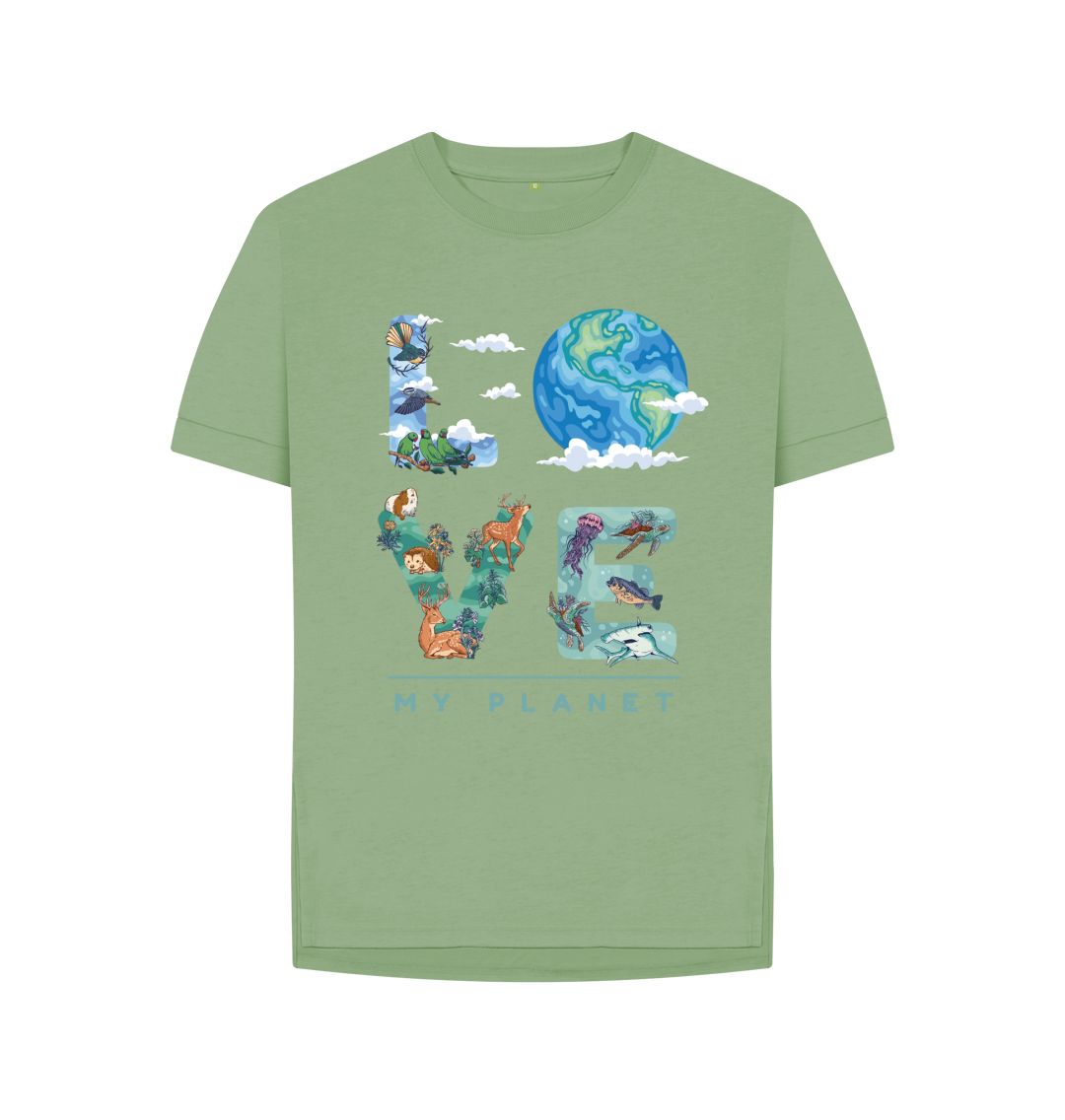 Sage Love My Planet Women's Relaxed Fit Tee