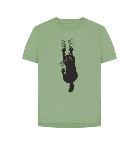 Sage Hang In There Cat Women's Relaxed Fit Tee