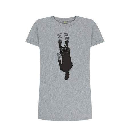 Athletic Grey Hang In There Cat Women's T-Shirt Dress
