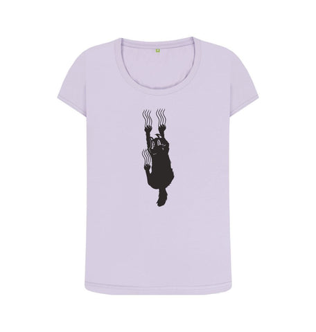 Violet Hang In There Cat Women's Scoop Neck T-Shirt