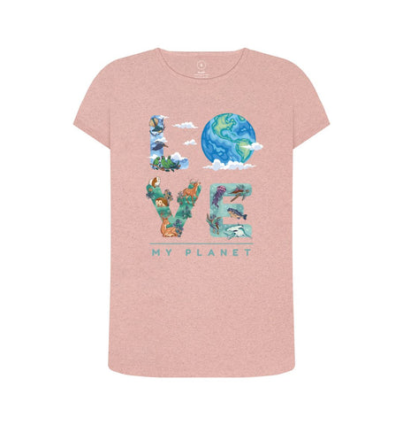 Sunset Pink Love My Planet Women's Remill T-shirt