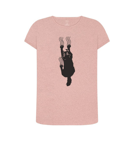 Sunset Pink Hang In There Cat Women's Remill T-Shirt