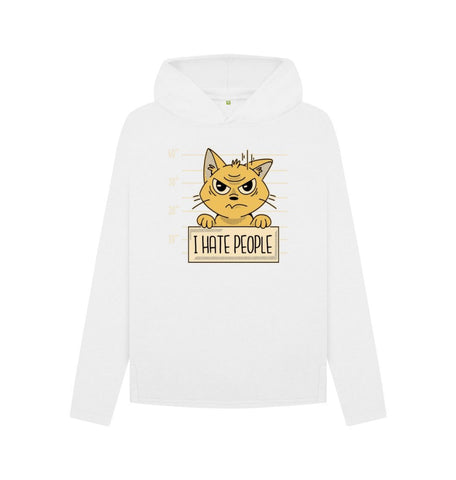 White I Hate People Women's Relaxed Fit Hoodie