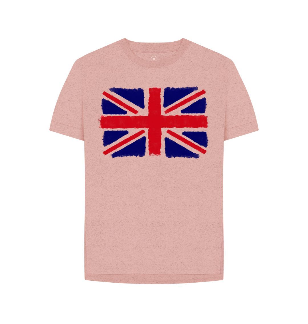 Sunset Pink Union Jack Women's Remill Relaxed Fit T-Shirt