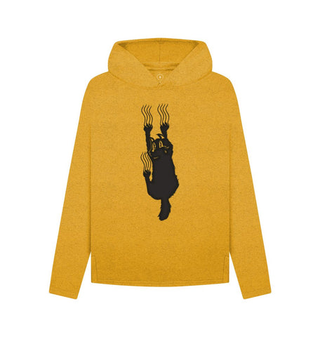 Sunflower Yellow Hang In There Cat Women's Remill Relaxed Fit Hoodie