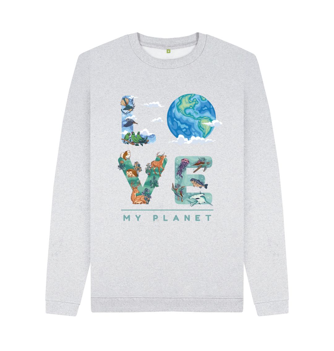 Grey Love My Planet Men's Remill Sweater