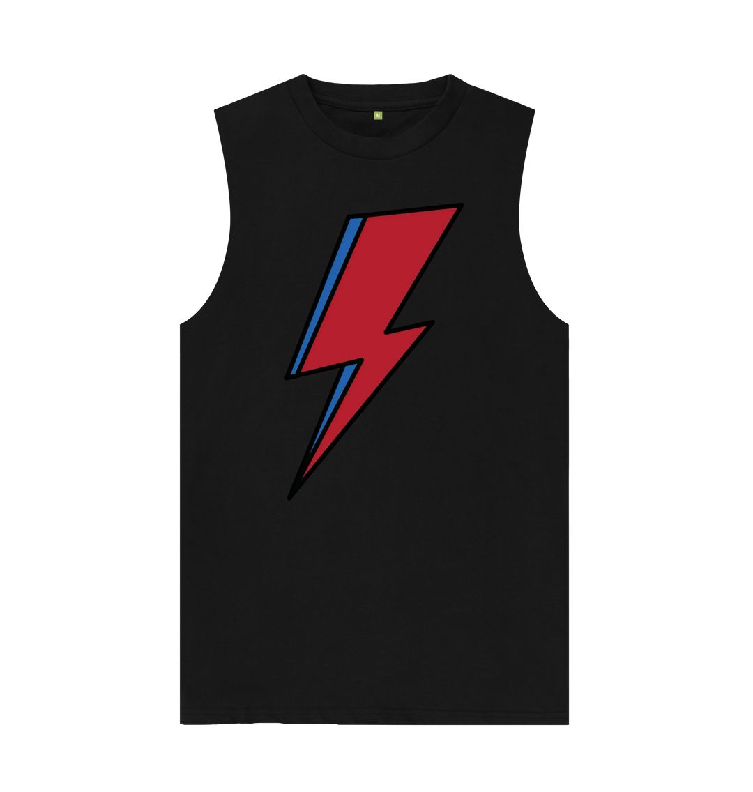 Black Lightning Bolt Men's Vest