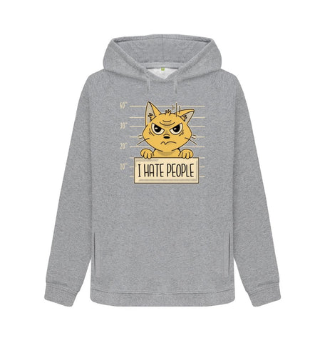 Light Heather I Hate People Women's Pullover Hoody