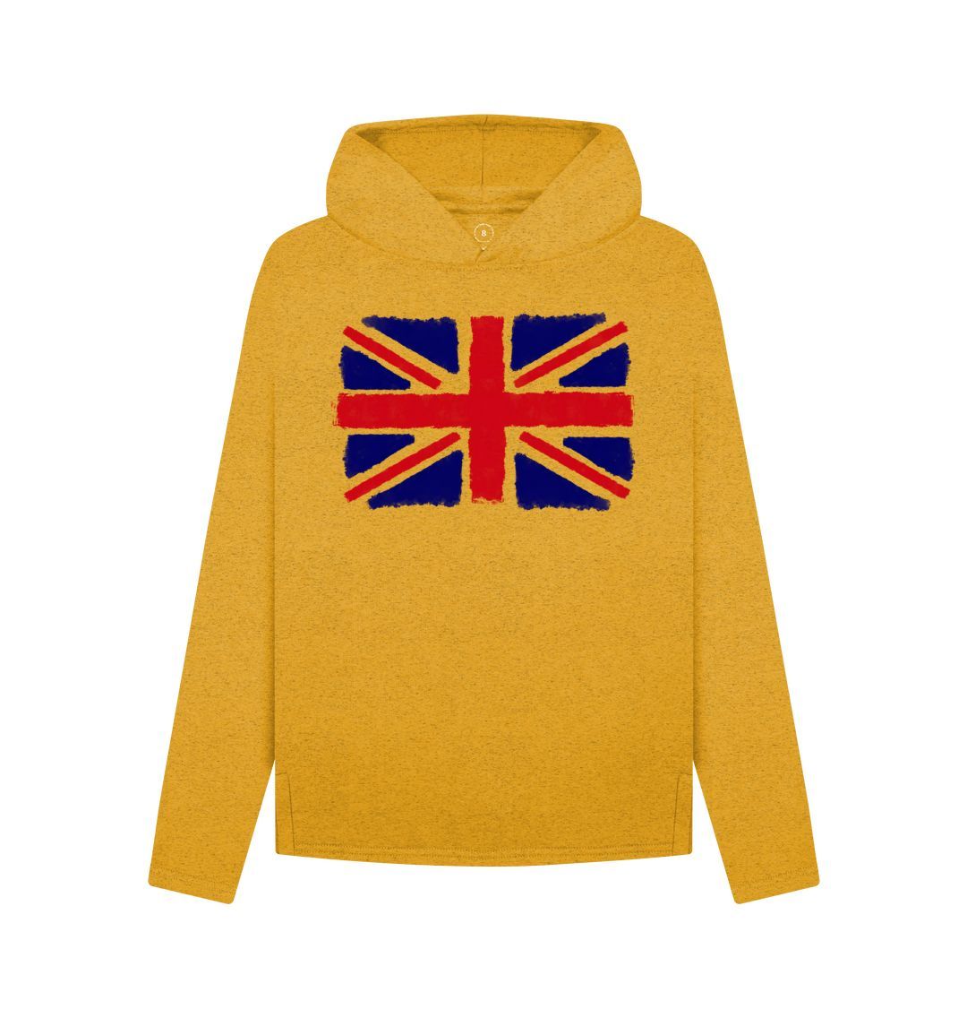 Sunflower Yellow Union Jack Women's Remill Relaxed Fit Hoodie