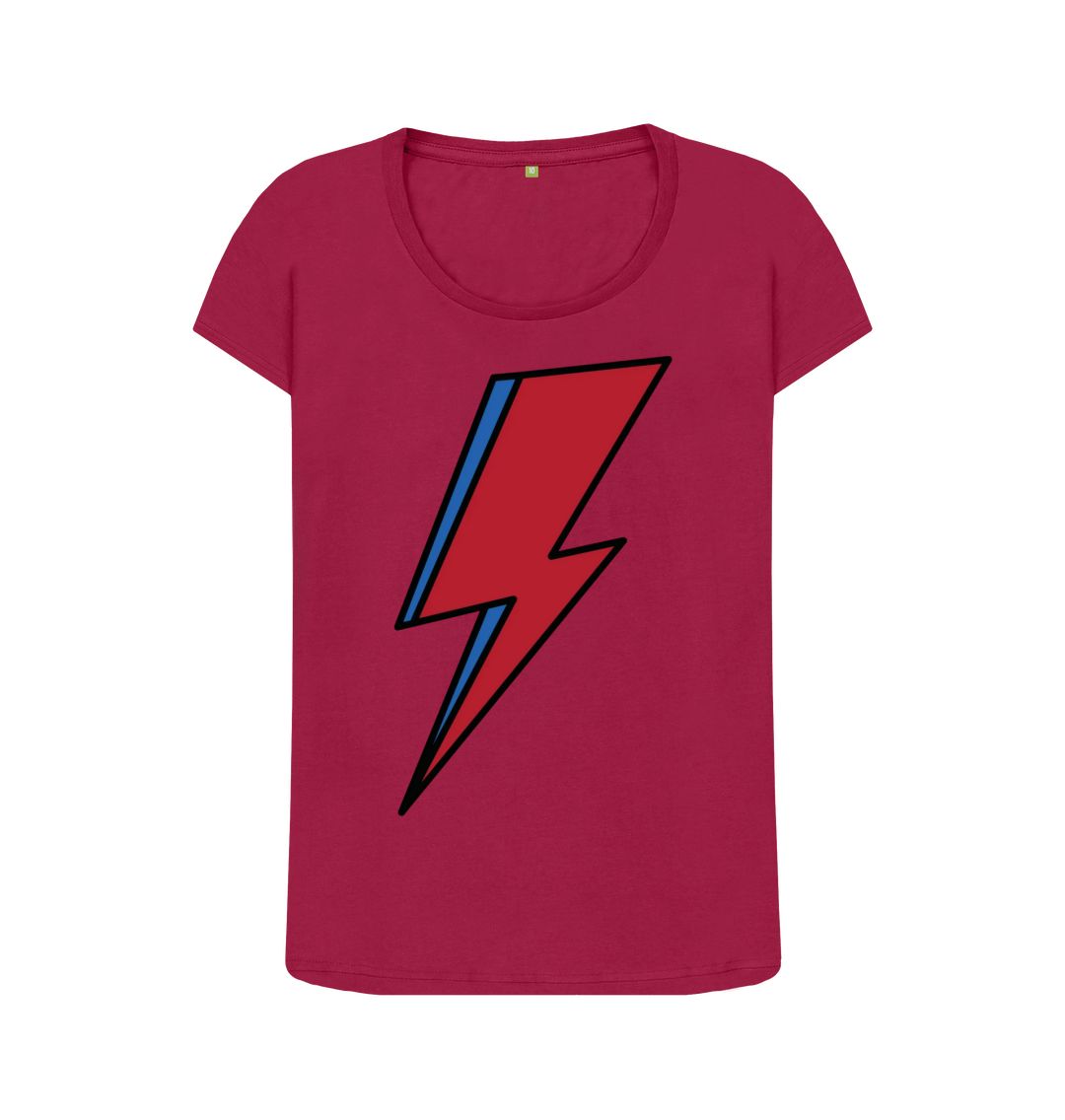 Cherry Lightning Bolt Women's Scoop Neck T-Shirt