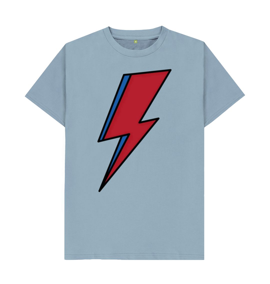 Stone Blue Lightning Bolt Men's T-Shirt