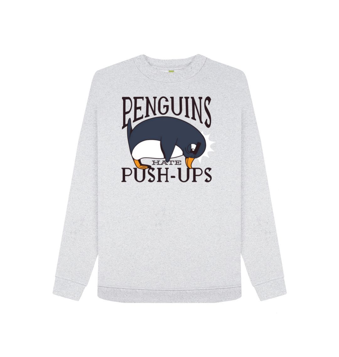 Grey Penguins Hate Push-Ups Women's Remill Sweater