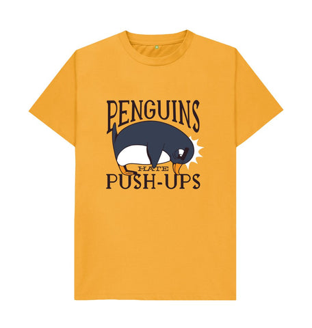 Mustard Penguins Hate Push-Ups Men's T-Shirt