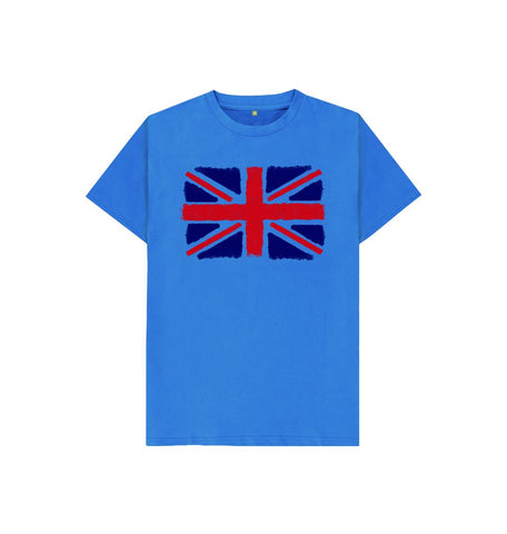 Bright Blue Union Jack Kids T-Shirt