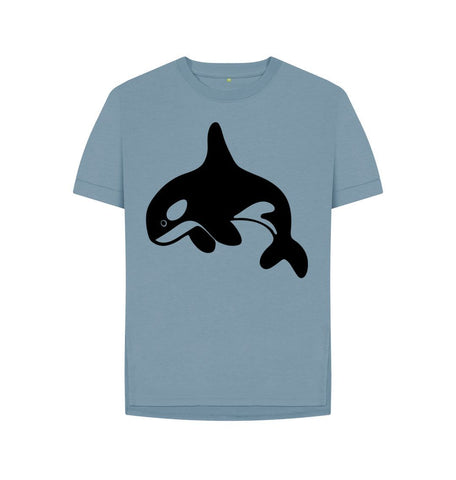 Stone Blue Orca Women's Relaxed Fit Tee