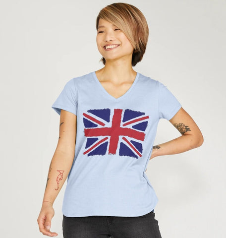 Union Jack Women's V-Neck T-Shirt